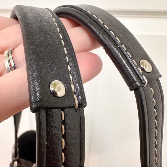 Coach Chelsea Heritage Stripe Signature Coated Canvas Leather Tote Vintage NWT - Picture 7 of 15